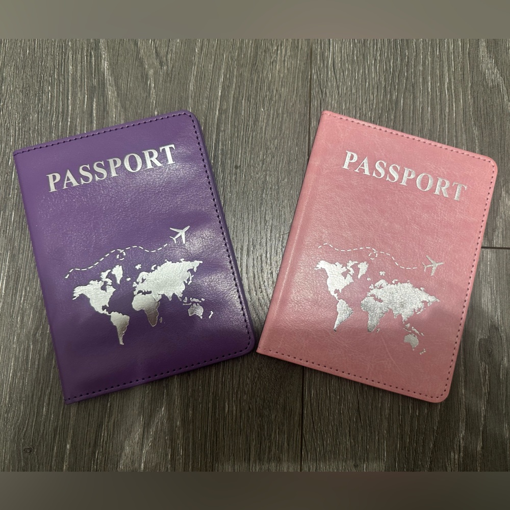 Purple and Pink Passport Holders- Set of 2
